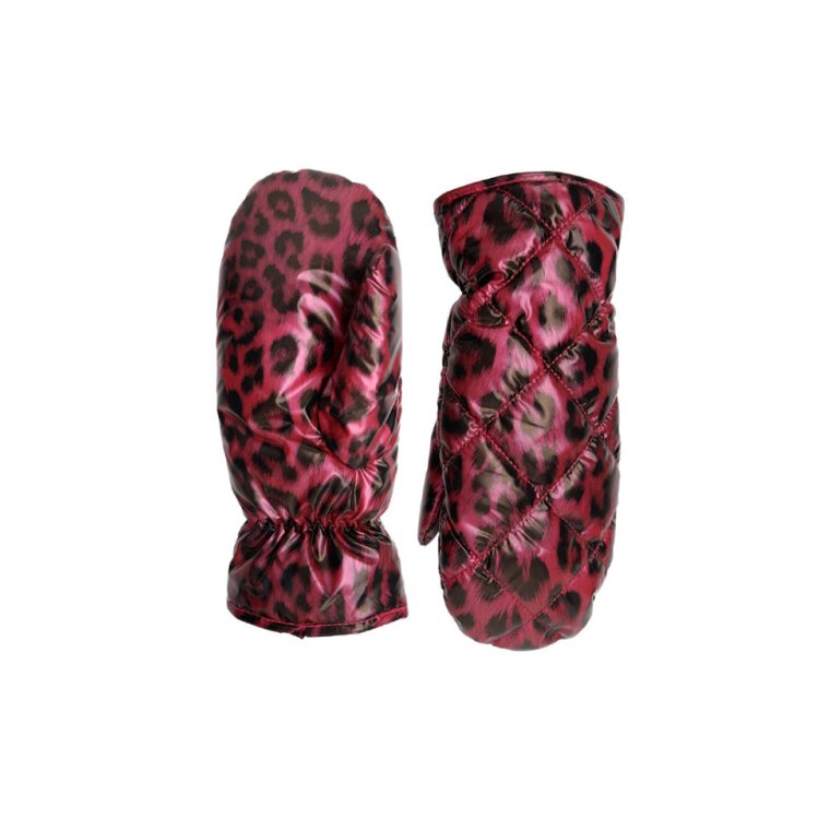 BLACK COLOUR - BCNADINA quilted leo mittens - Wine