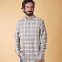 ELSK - FLANNEL MEN'S BD SHIRT - OFF WHITE / BEIGE CHECK