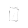 By Basics - 5006 skirt w/ wrap effect - sand melange