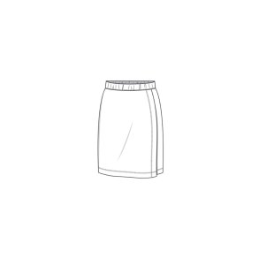 By Basics - 5006 skirt w/ wrap effect - sand melange